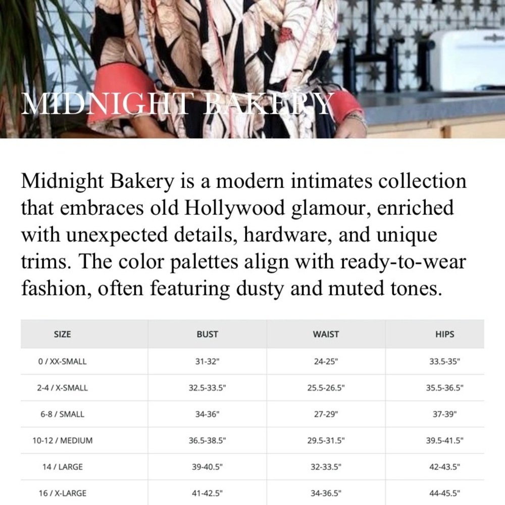 NWT Midnight Bakery Dylan Floral Print Satin Pajamas - Picture 9 of 10